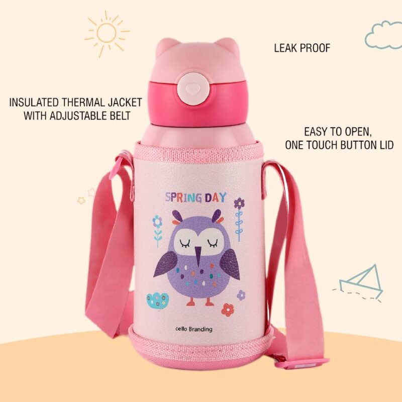 Toddy Hot & Cold Stainless Steel Kids Water Bottle, 550ml - Image 18