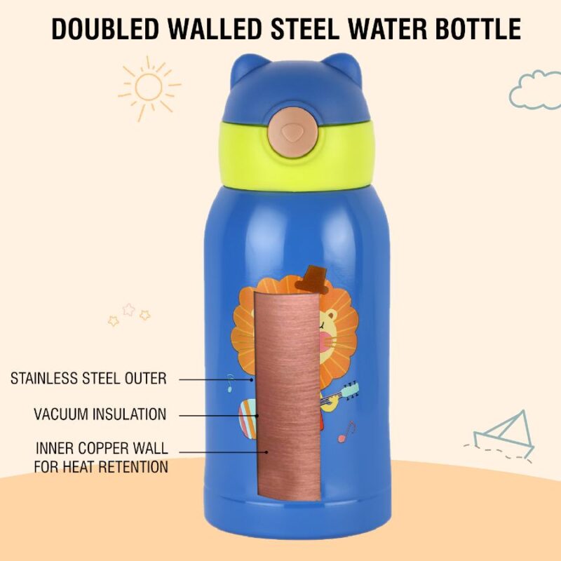 Toddy Hot & Cold Stainless Steel Kids Water Bottle, 550ml - Image 11