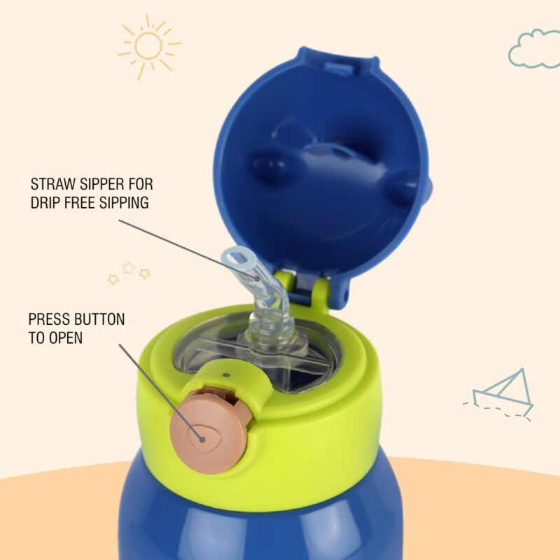 Toddy Hot & Cold Stainless Steel Kids Water Bottle, 550ml - Image 23