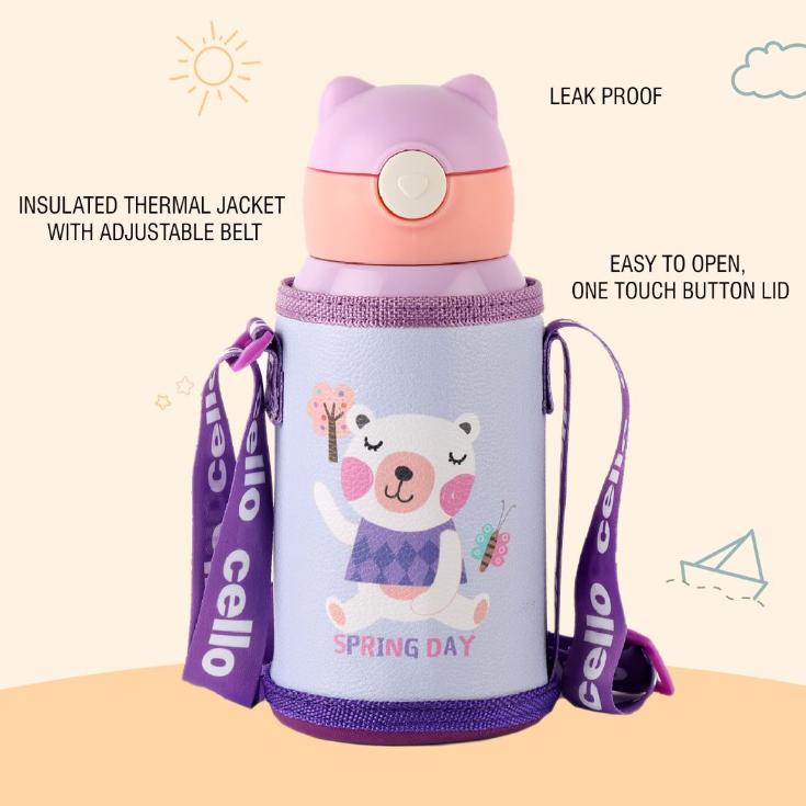 Toddy Hot & Cold Stainless Steel Kids Water Bottle, 550ml - Image 20