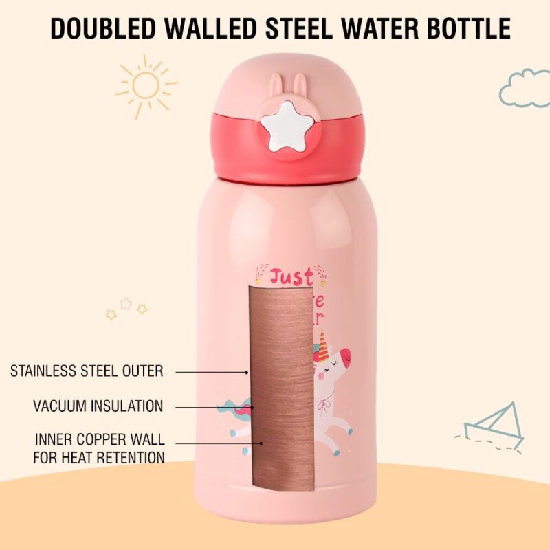 Lucky Hot & Cold Stainless Steel Kids Water Bottle, 500ml - Image 9