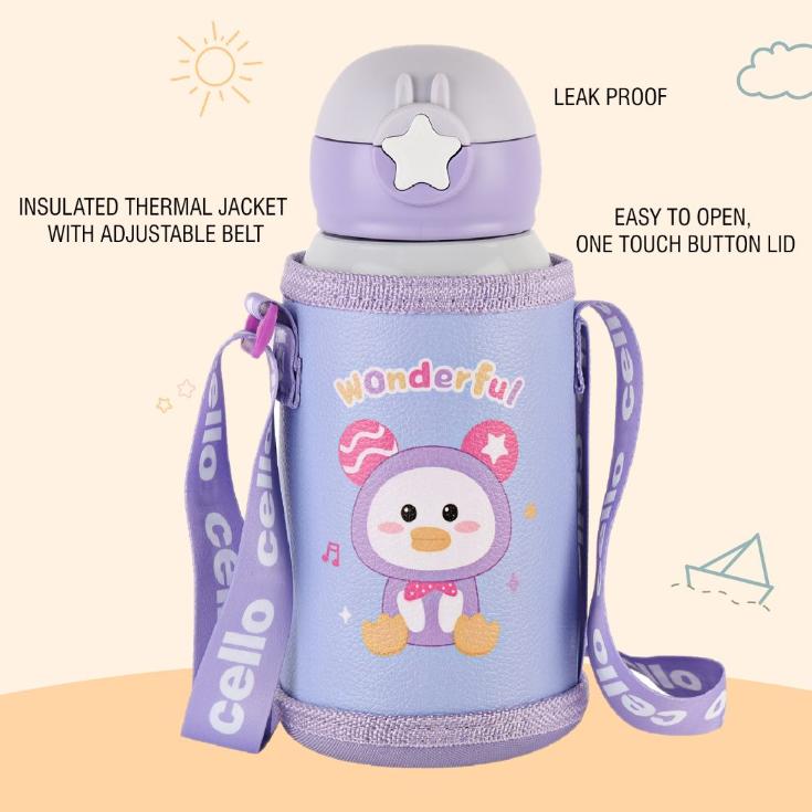 Lucky Hot & Cold Stainless Steel Kids Water Bottle, 500ml - Image 14