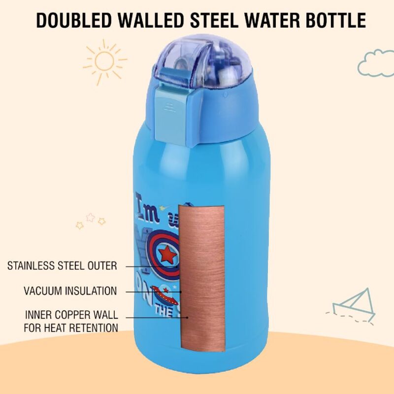 Kido Hot & Cold Stainless Steel Kids Water Bottle, 500ml - Image 10