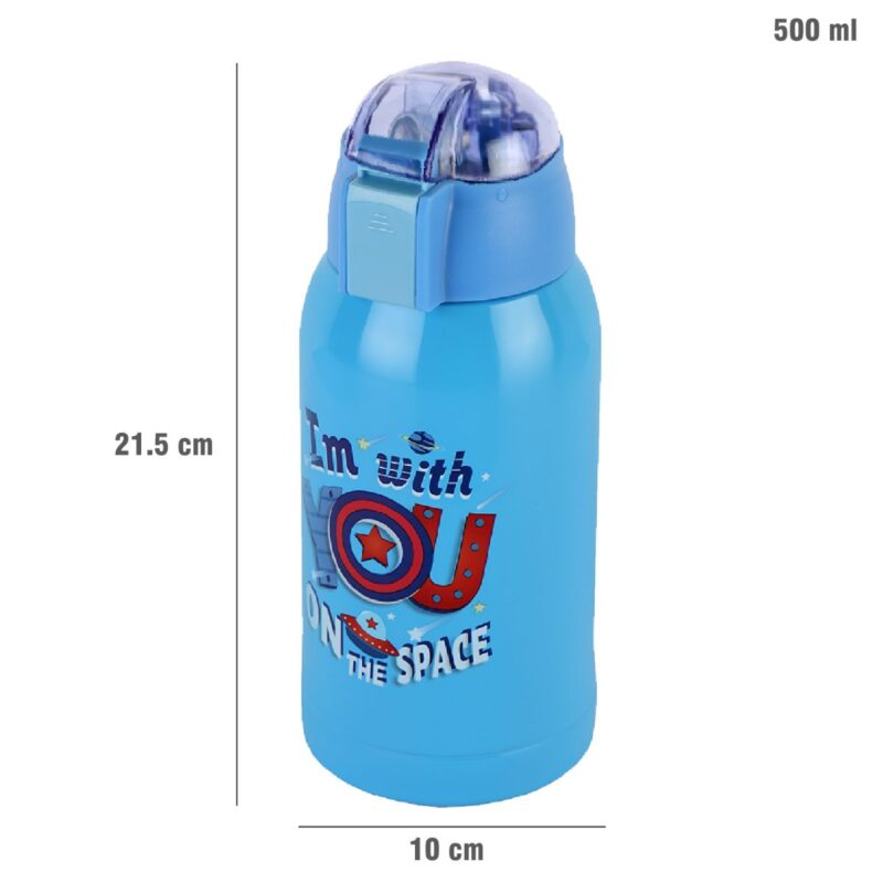 Kido Hot & Cold Stainless Steel Kids Water Bottle, 500ml - Image 26