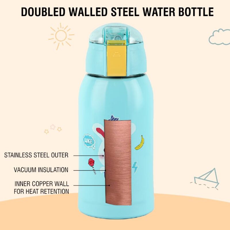 Kido Hot & Cold Stainless Steel Kids Water Bottle, 500ml - Image 11