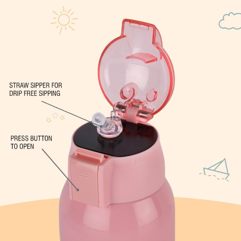 Kido Hot & Cold Stainless Steel Kids Water Bottle, 500ml - Image 20