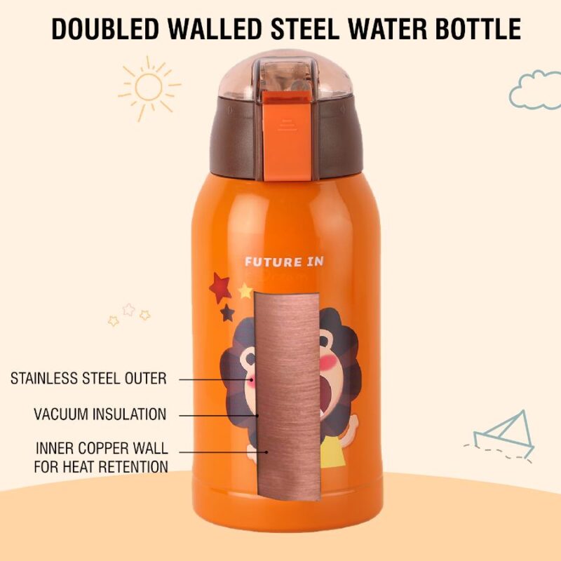 Kido Hot & Cold Stainless Steel Kids Water Bottle, 500ml - Image 13