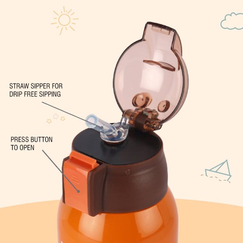Kido Hot & Cold Stainless Steel Kids Water Bottle, 500ml - Image 21