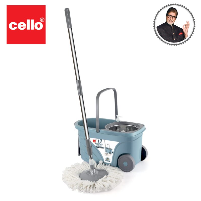 Kleeno Max Clean Deluxe Spin Mop Bucket with Soap Dispenser - Image 9