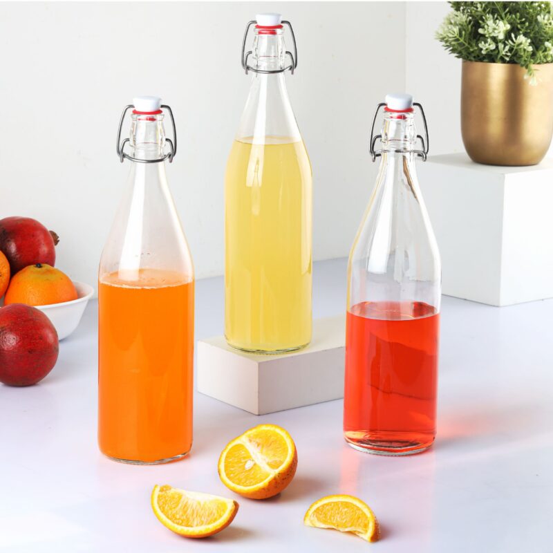 Clear|Aquaria Glass Water Bottle, 1000ml / 1000ml