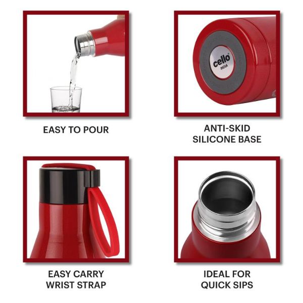 Maestro Flask, Vacusteel Water Bottle, Red - Image 8