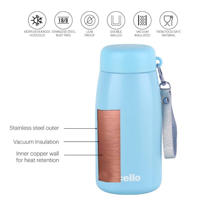 Mom Hot & Cold Stainless Steel Kids Water Bottle, 350ml - Image 12