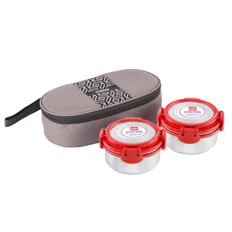 MF Ultra Stainless Steel Lunch Box with Jacket, Set of 2 - Image 3
