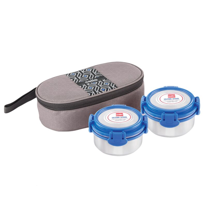MF Ultra Stainless Steel Lunch Box with Jacket, Set of 2 - Image 4