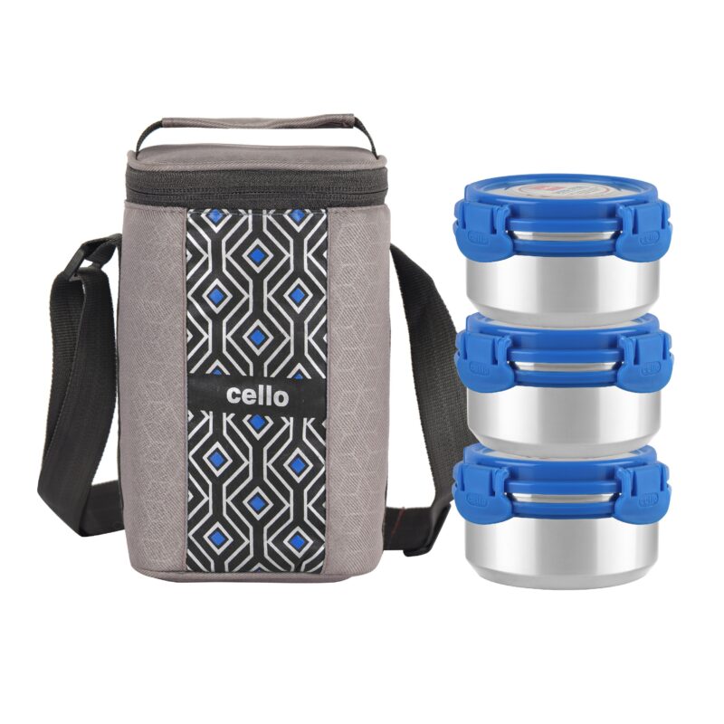 MF Ultra Stainless Steel Lunch Box with Jacket, Set of 3 - Image 4