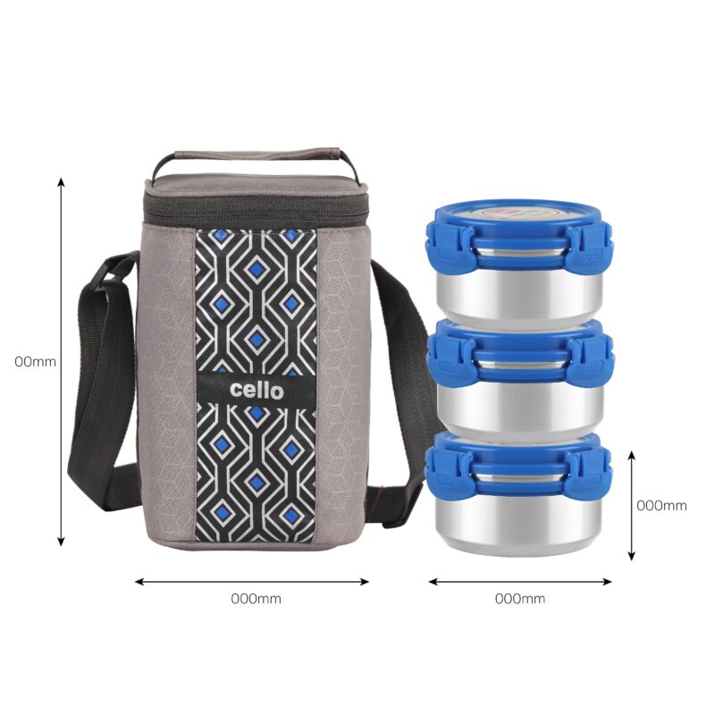 MF Ultra Stainless Steel Lunch Box with Jacket, Set of 3 - Image 12