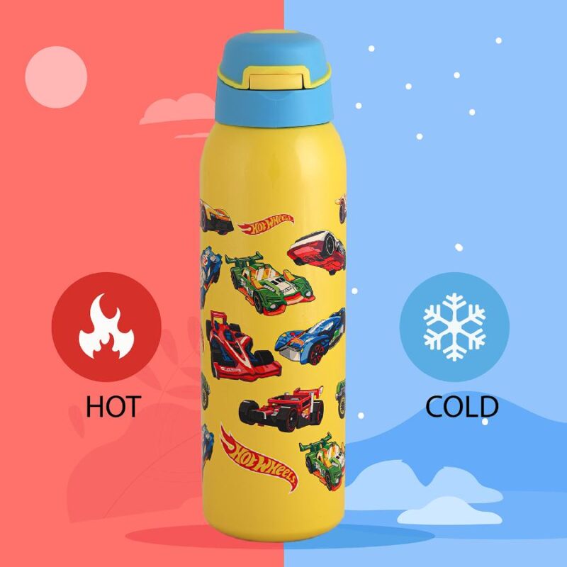 Gym-Star Toons Hot & Cold Stainless Steel Kids Water Bottle, 650ml - Image 11
