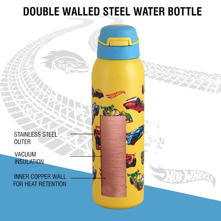 Gym-Star Toons Hot & Cold Stainless Steel Kids Water Bottle, 650ml - Image 14