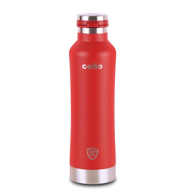 Red|Duro One Touch Flask, Vacusteel Water Bottle / 800ml