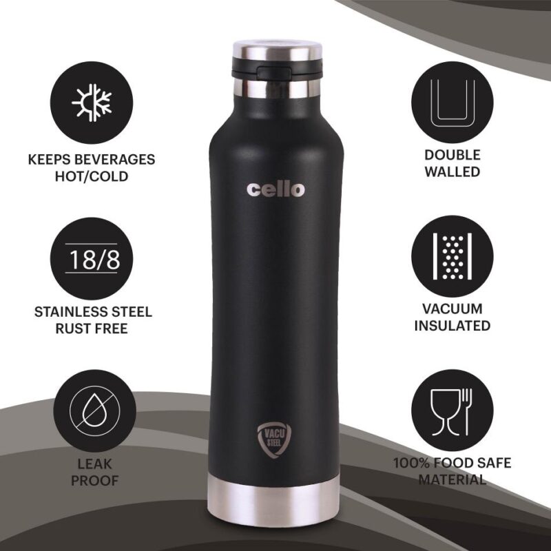 Duro One Touch Flask, Vacusteel Water Bottle - Image 12