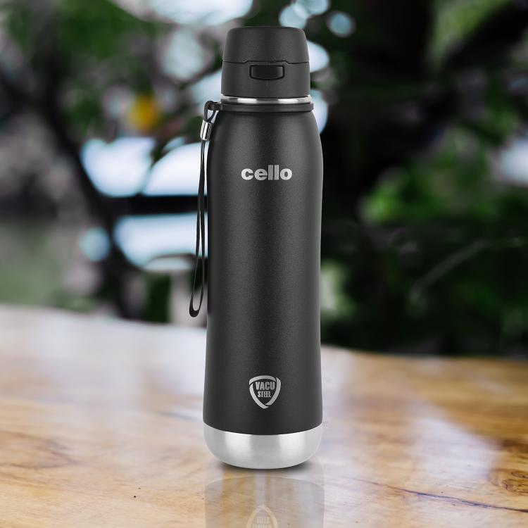 Black|Duro Ace Flask, Vacusteel Water Bottle 900ml / 900ml