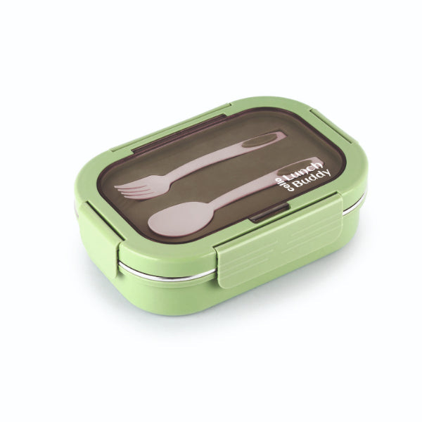 Green|Lunch Buddy Insulated Lunch Box with Flatware / 1 Piece
