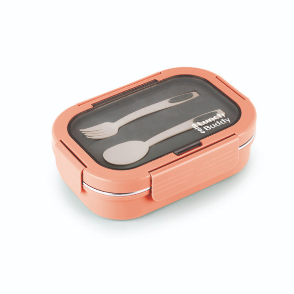 Orange|Lunch Buddy Insulated Lunch Box with Flatware / 1 Piece