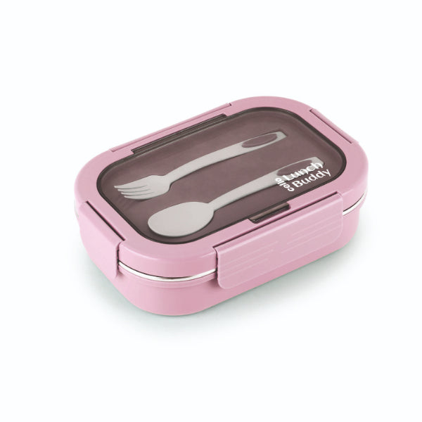 Pink|Lunch Buddy Insulated Lunch Box with Flatware / 1 Piece