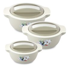 Grey|Vista Insulated Casserole, Set of 3 / 500ml+1000ml+1500ml