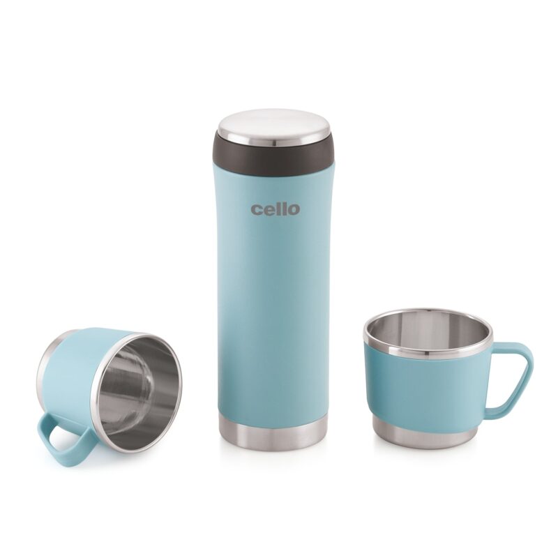 My Cup Vacusteel Flask with Mugs Gift Set, 3 Pieces - Image 4