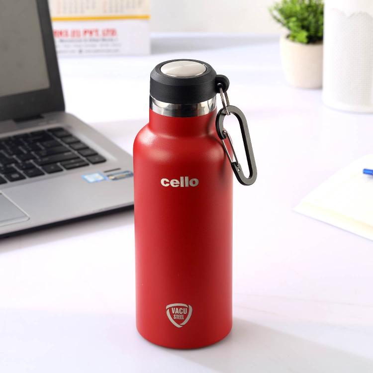 Red|Duro Hector Flask, Vacusteel Water Bottle 550 ml / 550ml