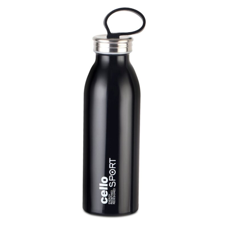 Black|Nios Flask, Vacusteel Water Bottle, 500ml / 500ml