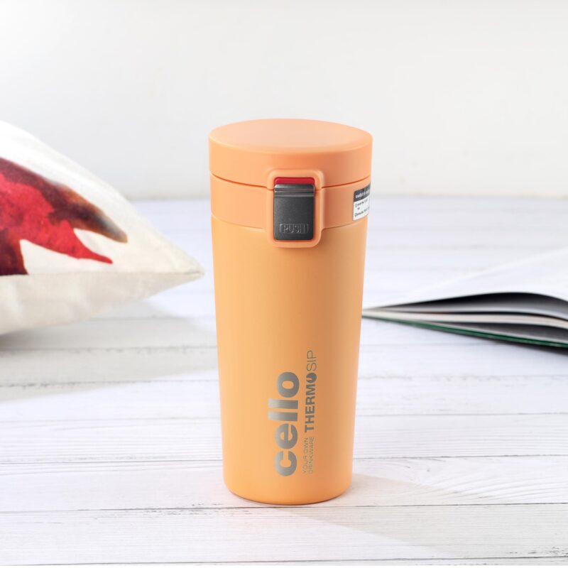 Orange|Duro Café Flask, Insulated Coffee Mug, 450ml / 450ml