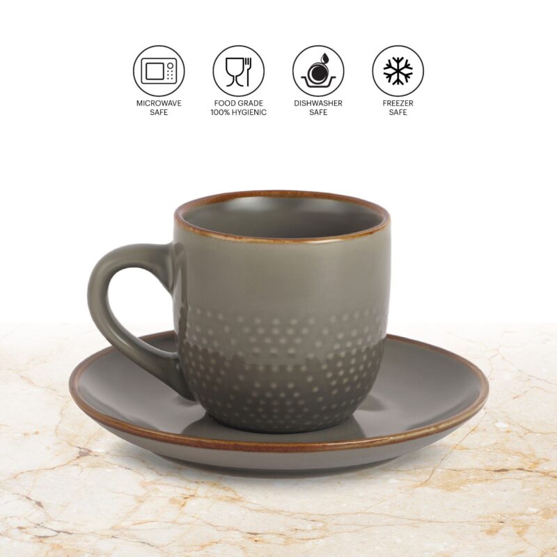 Hampshire 6 Pieces Ceramic Cup & Saucer - Image 11