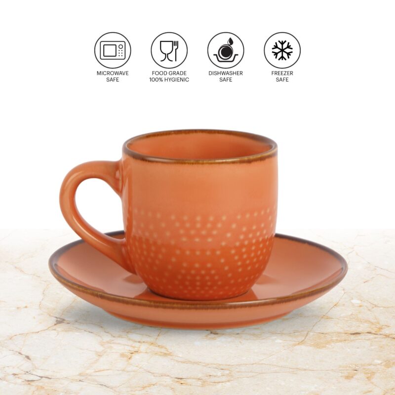 Hampshire 6 Pieces Ceramic Cup & Saucer - Image 12