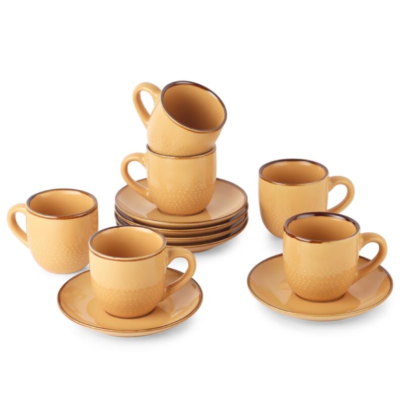 Hampshire 6 Pieces Ceramic Cup & Saucer - Image 8