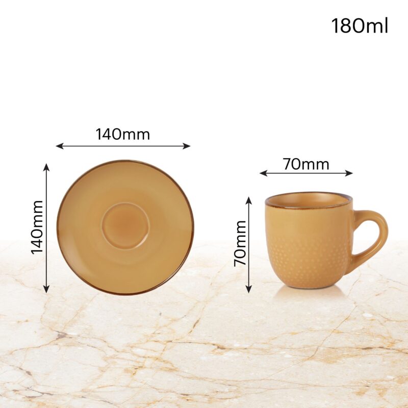 Hampshire 6 Pieces Ceramic Cup & Saucer - Image 28