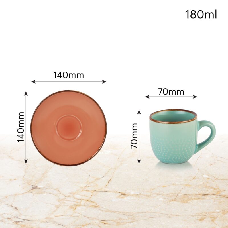 Hampshire 6 Pieces Ceramic Cup & Saucer - Image 29