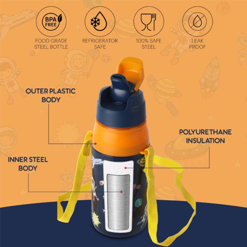 Era 3D Design Insulated Kids Water Bottle, 400ml - Image 56