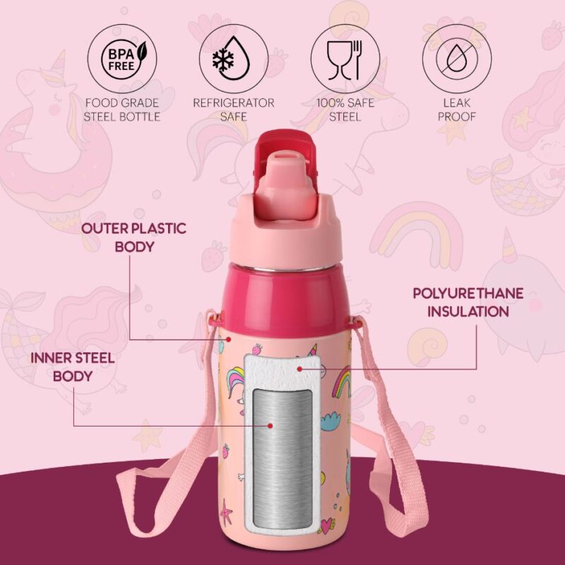 Era 3D Design Insulated Kids Water Bottle, 400ml - Image 55