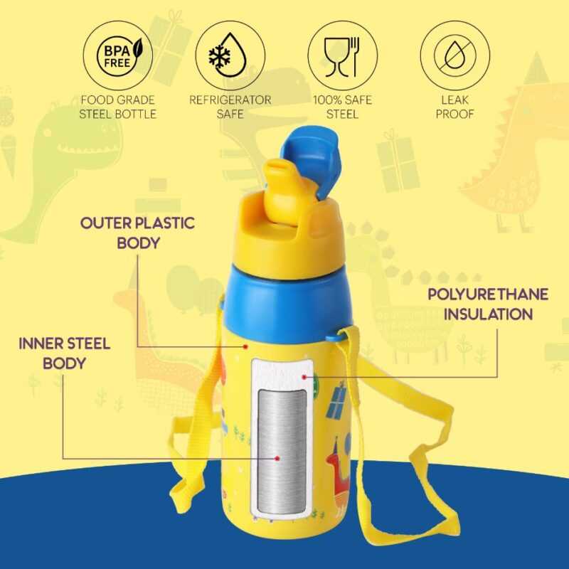 Era 3D Design Insulated Kids Water Bottle, 400ml - Image 54