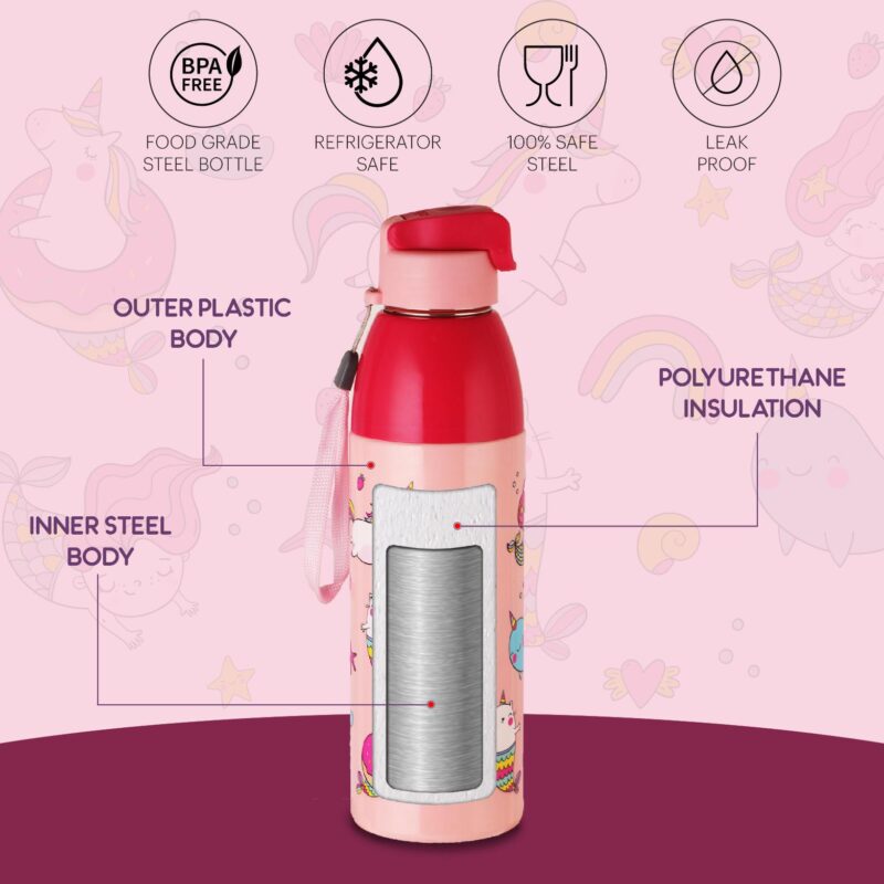 Uranus 3D Design Insulated Kids Water Bottle, 600ml - Image 49