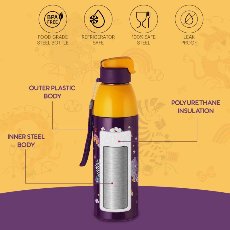 Uranus 3D Design Insulated Kids Water Bottle, 600ml - Image 48