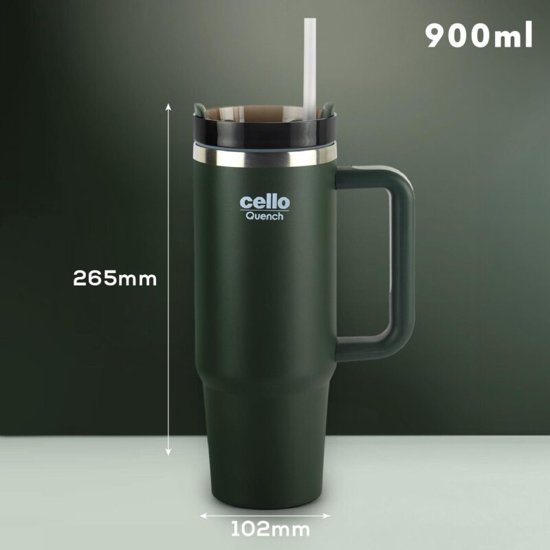 Quench Tumbler Water Bottle with Lid and Straw, 900ml - Image 11
