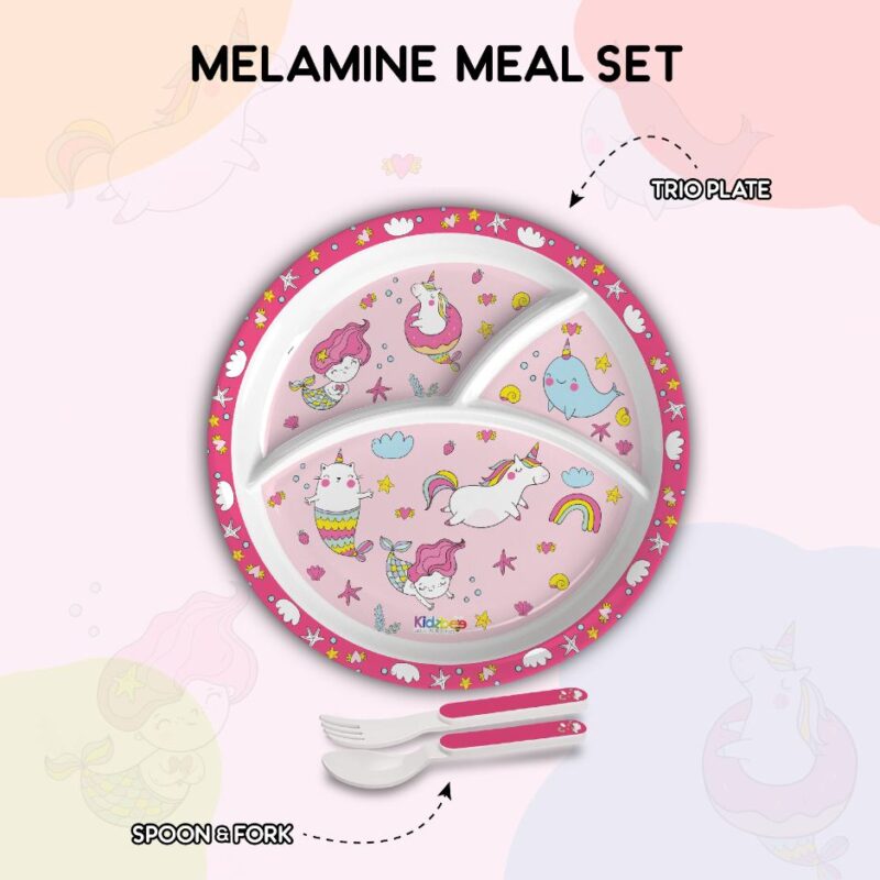 Pink Parade Kids Melamine Meal, Set of 3 - Image 13