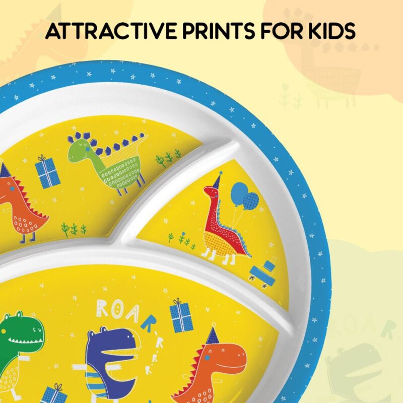 Dino Party Kids Melamine Meal, Set of 3 - Image 11