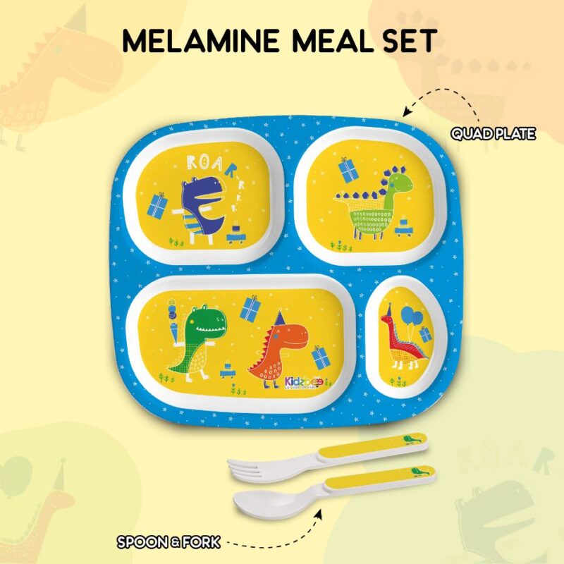 Dino Party Kids Melamine Meal, Set of 3 - Image 12