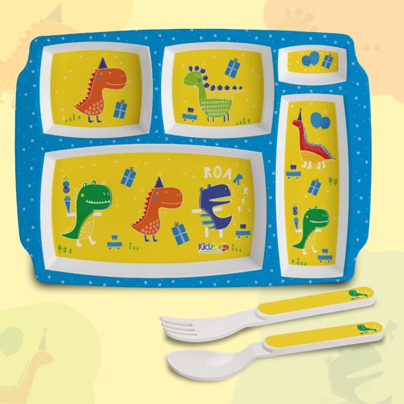 Dino Party Kids Melamine Meal, Set of 3 Pentameal