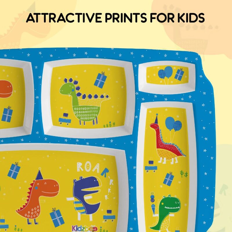 Dino Party Kids Melamine Meal, Set of 3 - Image 6