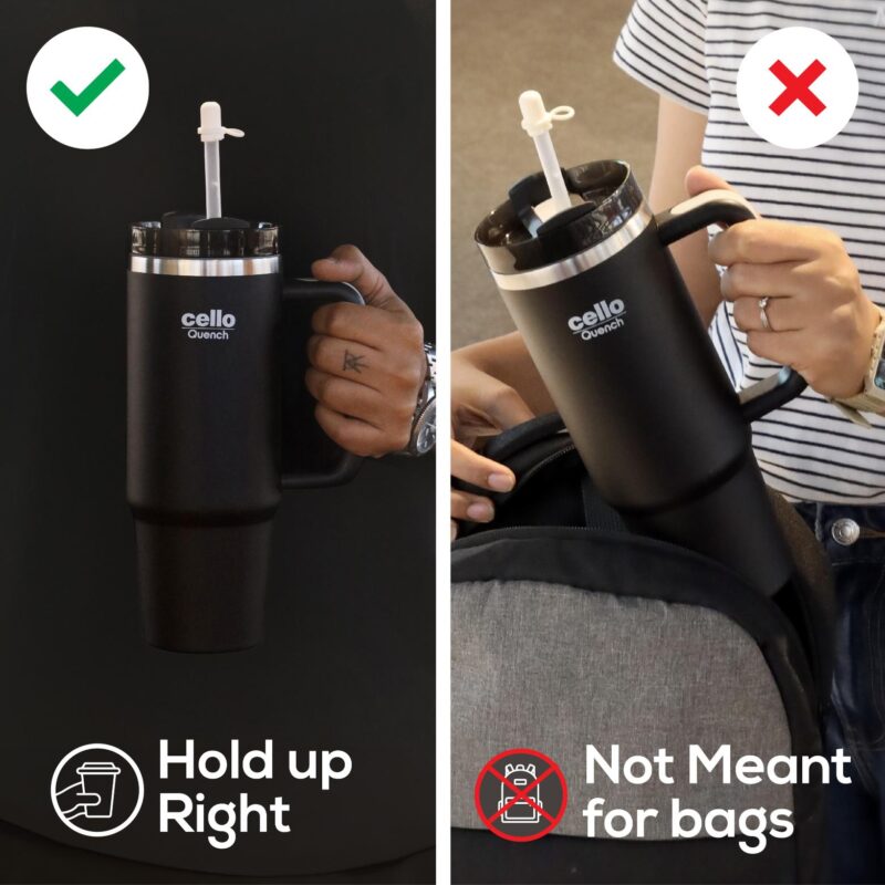 Quench Tumbler Water Bottle with Lid and Straw, 900ml - Image 18